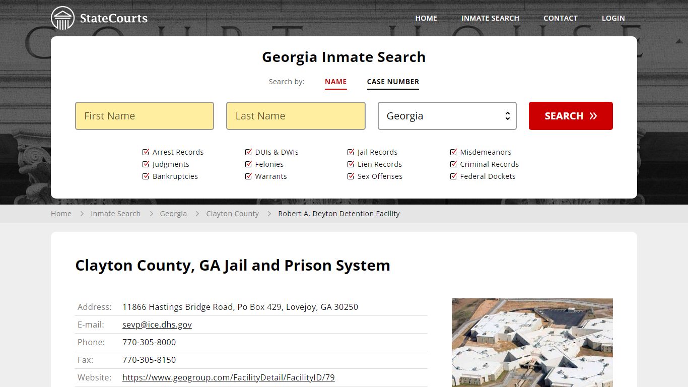 Robert A. Deyton Detention Facility Inmate Records Search, Georgia ...