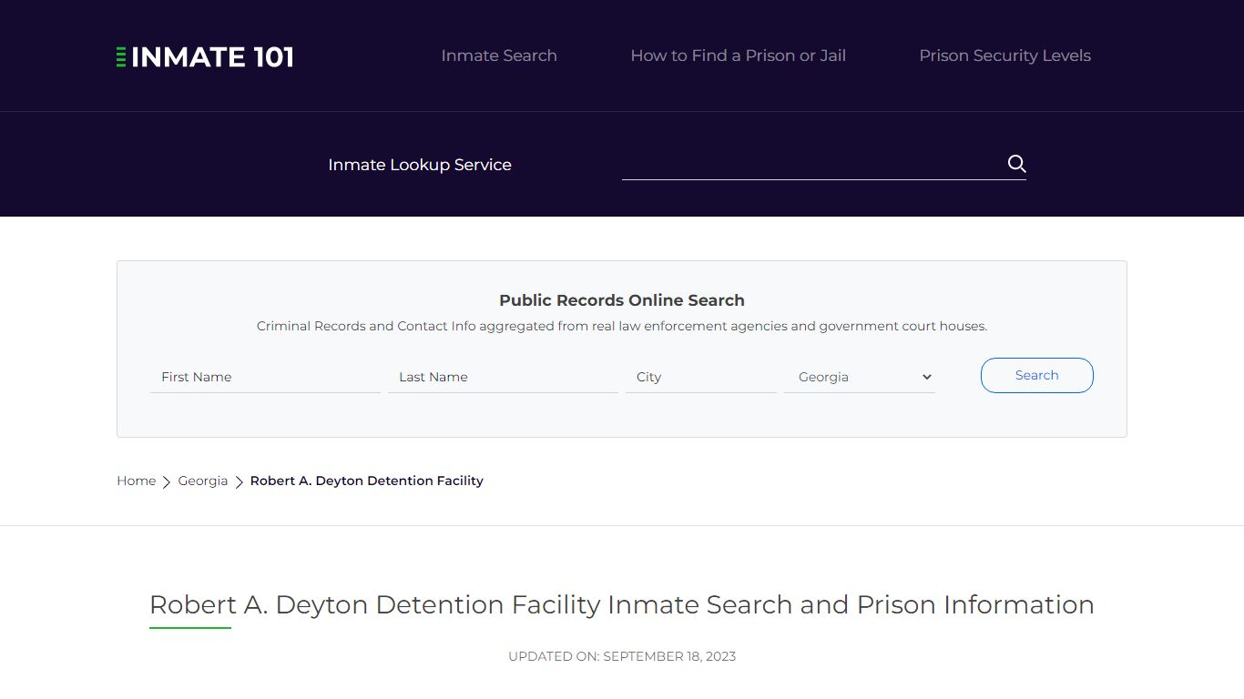 Robert A. Deyton Detention Facility Inmate Search, Visitation, Phone no ...